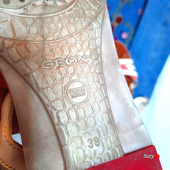 GEOX Pink & White Strap Flat Sandals - Picture 7 of 10